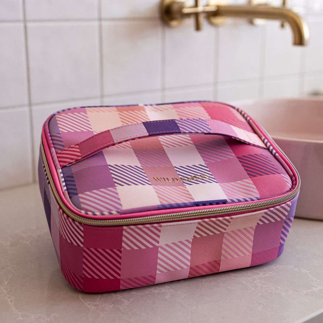 Wild Emery Large Pink Toiletry Bag - Funky Gifts NZ