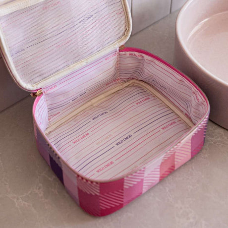 Wild Emery Large Pink Toiletry Bag - Funky Gifts NZ