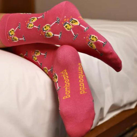 Women's Champers Bamboo Crew Sock - Funky Gifts NZ