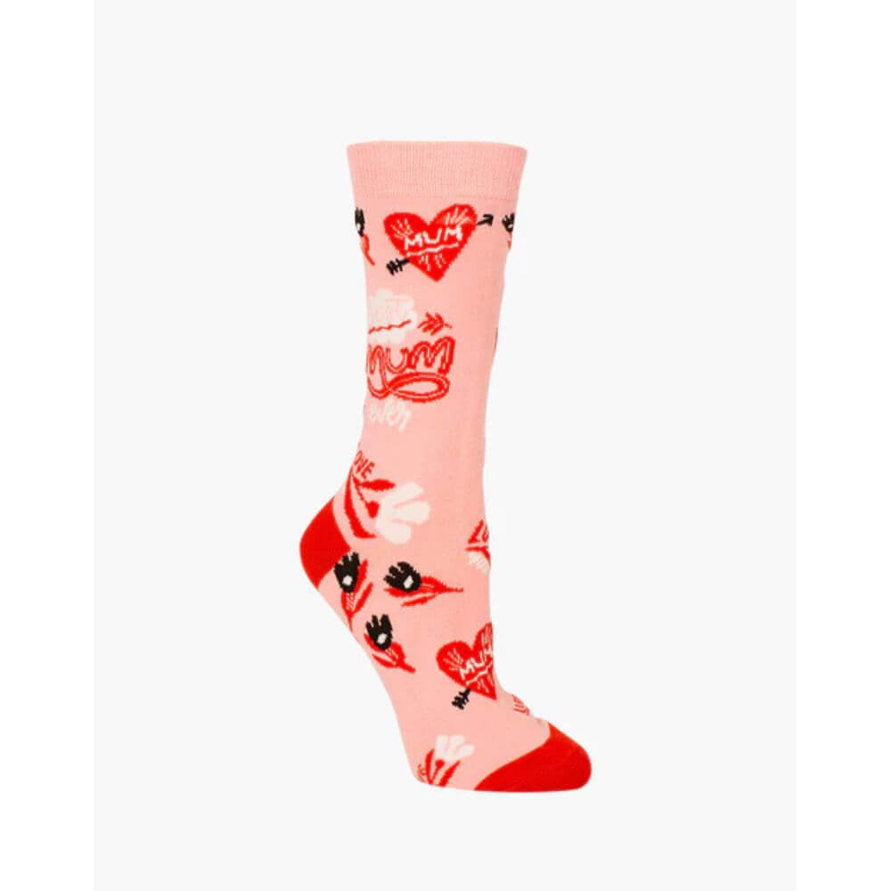 Women's Best Mum Bamboo Crew Sock - Funky Gifts NZ