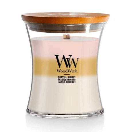 Medium Trilogy WoodWick Scented Soy Candle - Island Getaway - Funky Gifts NZ