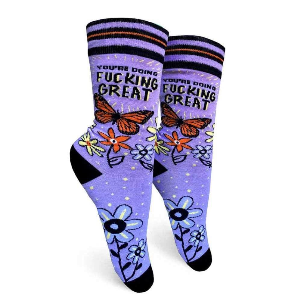 You're Doing Fucking Great Women's Socks - Funky Gifts NZ