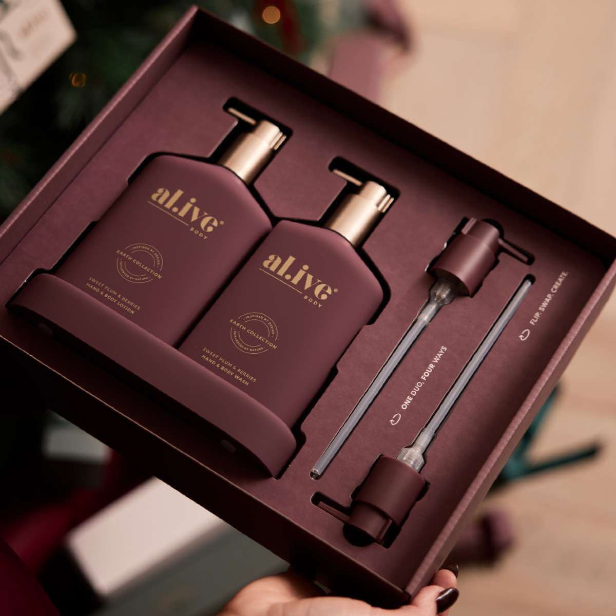 Al.ive Body Transformative Wash & Lotion Duo Pack - Sweet Plum & Berries - Funky Gifts NZ