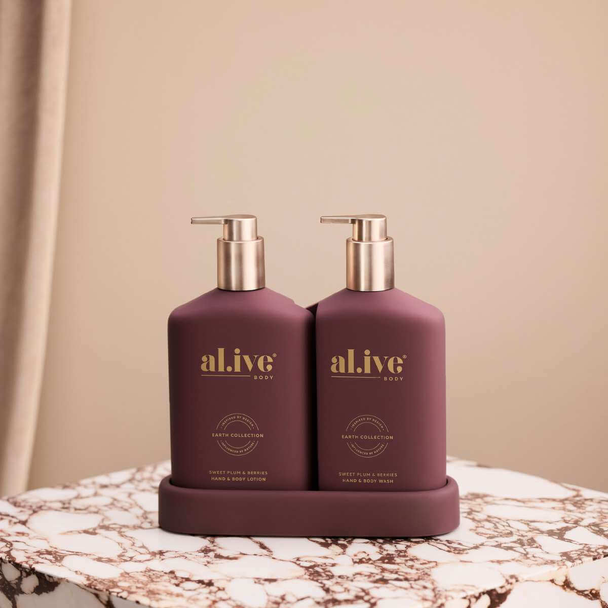 Al.ive Body Transformative Wash & Lotion Duo Pack - Sweet Plum & Berries - Funky Gifts NZ