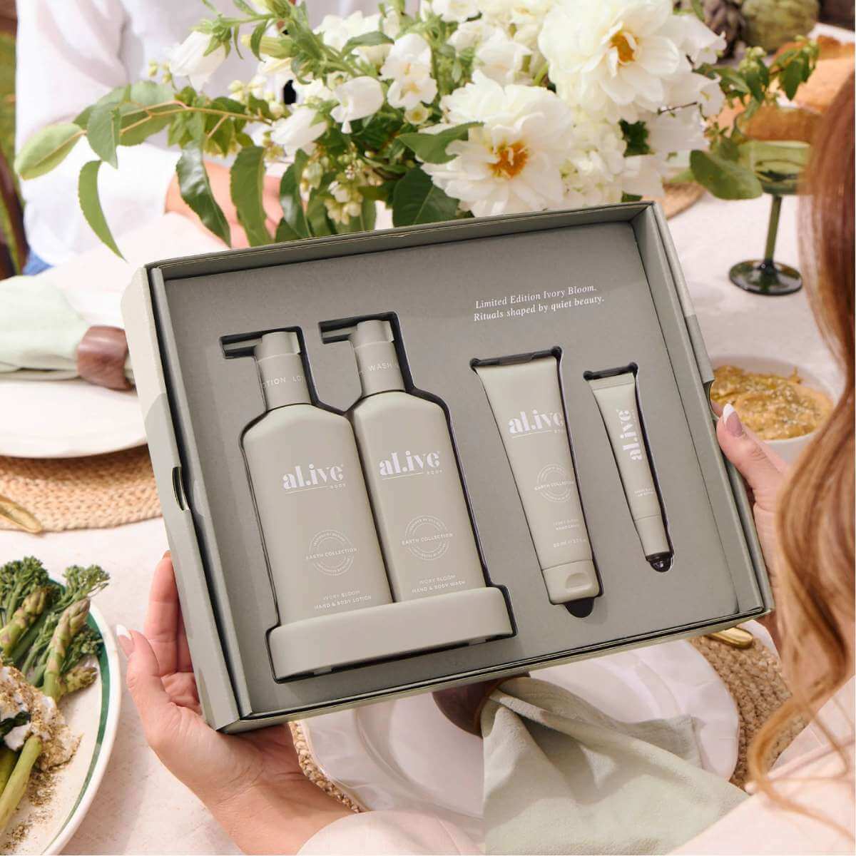 Al.ive Body Body Ritual Set - Ivory Bloom - Funky Gifts NZ