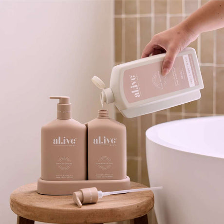 Al.ive Body 1L Wash Refill - Apricot & Sweet Fig - Funky Gifts NZ