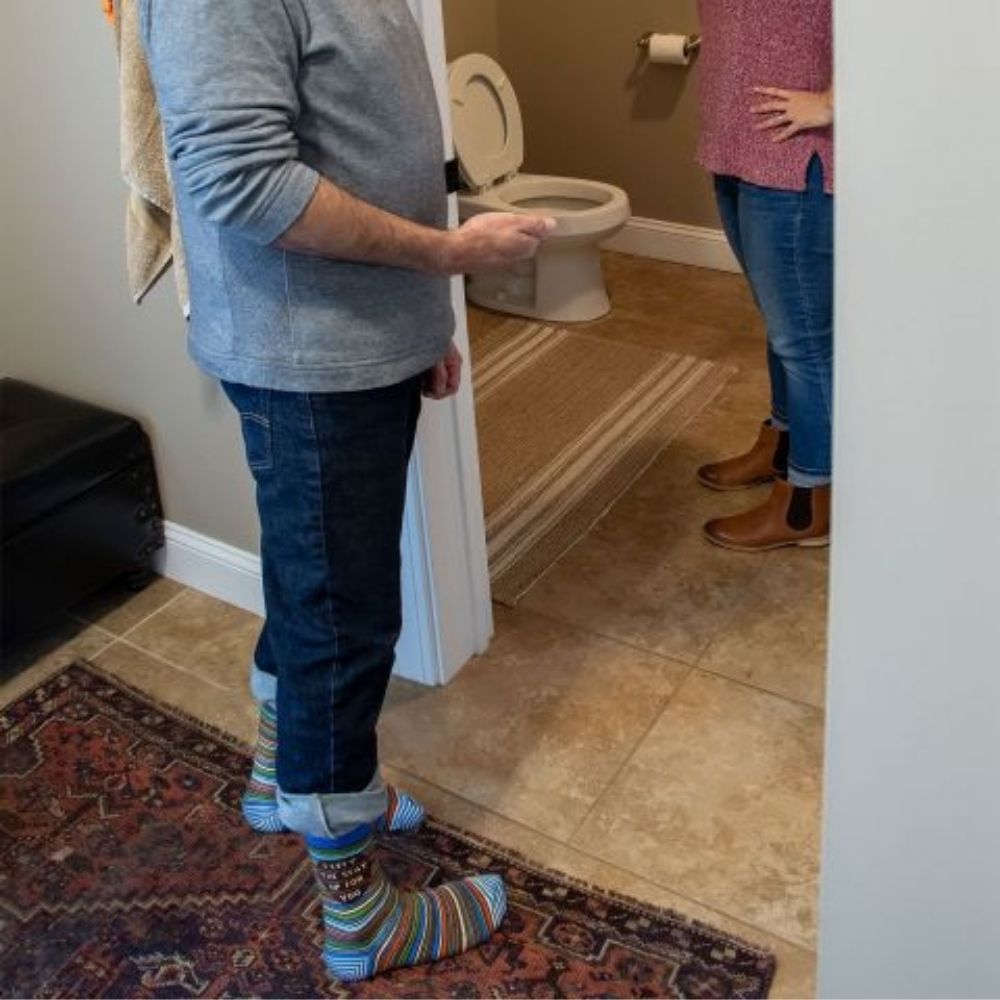 Men's Socks - I Left The Seat Up For You - Blue Q - Funky Gifts NZ