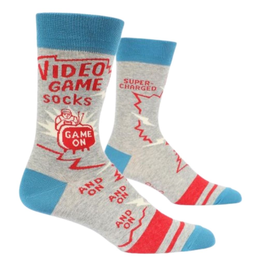 Men's Socks – Video Game Socks - Blue Q - Funky Gifts NZ