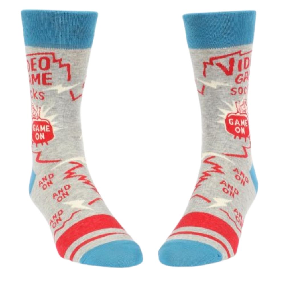 Men's Socks – Video Game Socks - Blue Q - Funky Gifts NZ