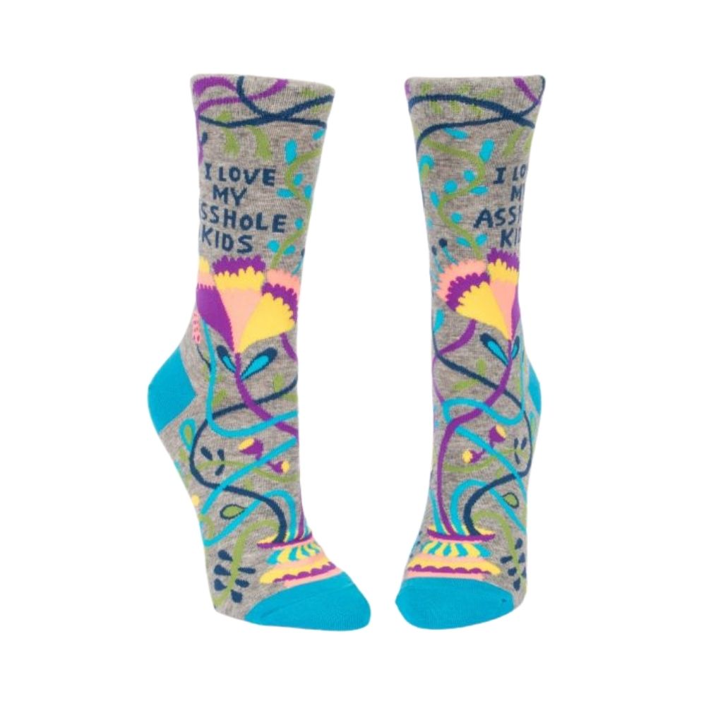 Women's Socks - I Love My Asshole Kids - Blue Q - Funky Gifts NZ