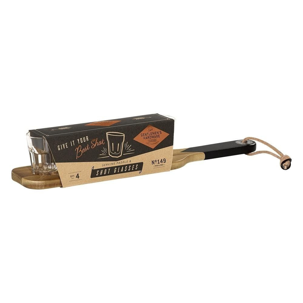 gents hardware shot glass serve board set from funky gifts nz