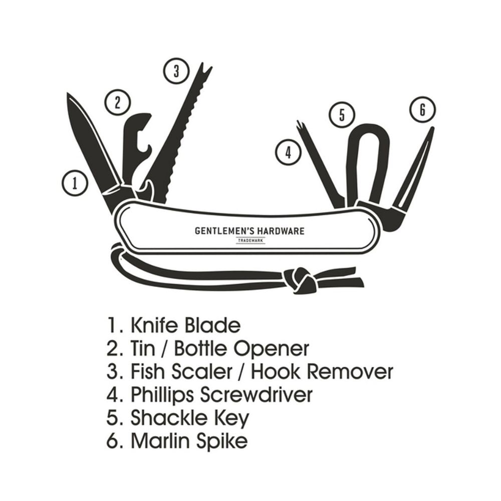 Gentlemen's Hardware - Marine Multi Tool No.312 - Funky Gifts NZ