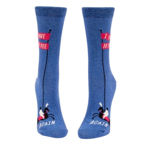 Women's Socks - I Have to Pee...Again - Blue Q - Funky Gifts NZ