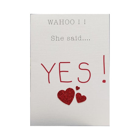 NZ MADE Engagement Card - Wahoo She Said Yes!! - Funky Gifts NZ