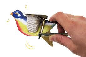 Retro Tin Whistling Sparrow - Funky Gifts NZ