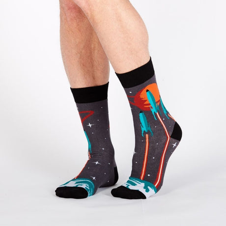 Sock It To Me - Men's Crew Socks - Launch From Earth - Funky Gifts NZ