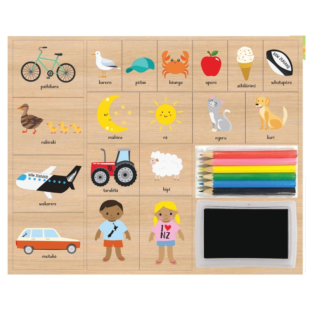 Tane & Ruby's Stamp Activity Set - A Day in the Life Of - Funky Gifts NZ