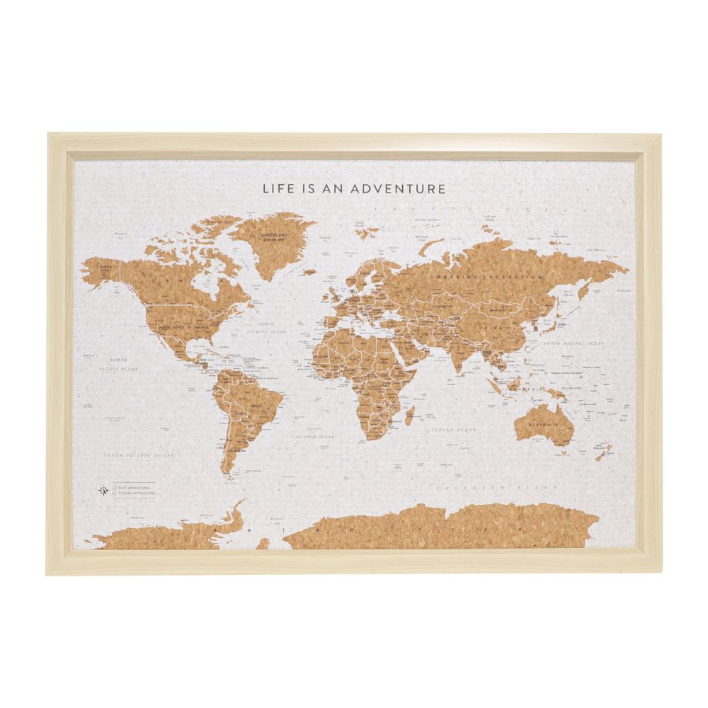 World Travel Map Pin Board - Small