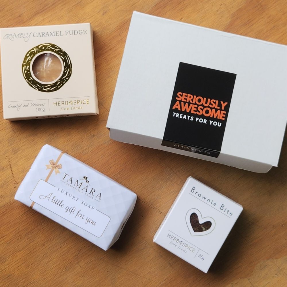 Seriously Awesome Soaps & Treats Mini Gift Box - Funky Gifts NZ