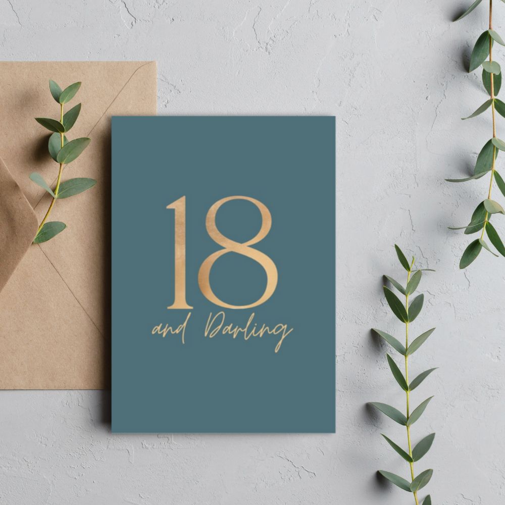 Greeting Card - 18 & Darling - Funky Gifts NZ