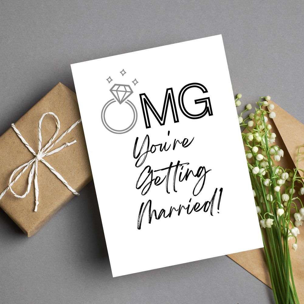 Greeting Card - OMG Getting Married - Funky Gifts NZ