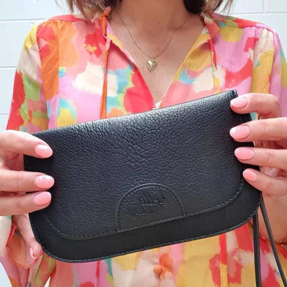 Hello Friday - Millie Clutch Wallet - Black - Funky Gifts NZ