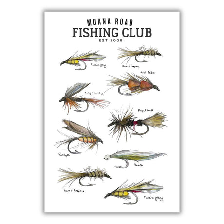 Moana Road Fly Fishing Tea Towel - Funky Gifts NZ