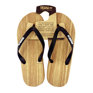 Moana Road Wooden Unisex Rubber Jandals - Funky Gifts NZ