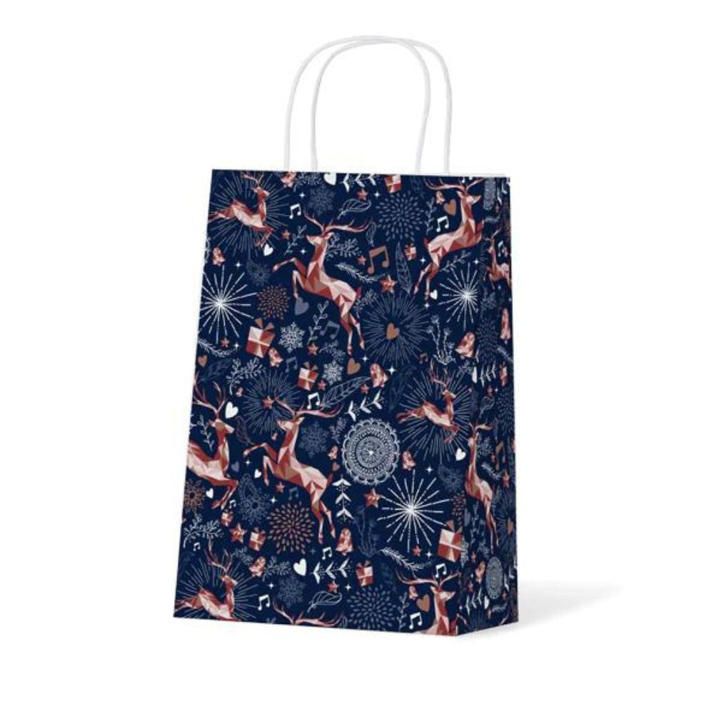 Xmas Reindeer Lace Junior Gift Bag - Funky Gifts NZ