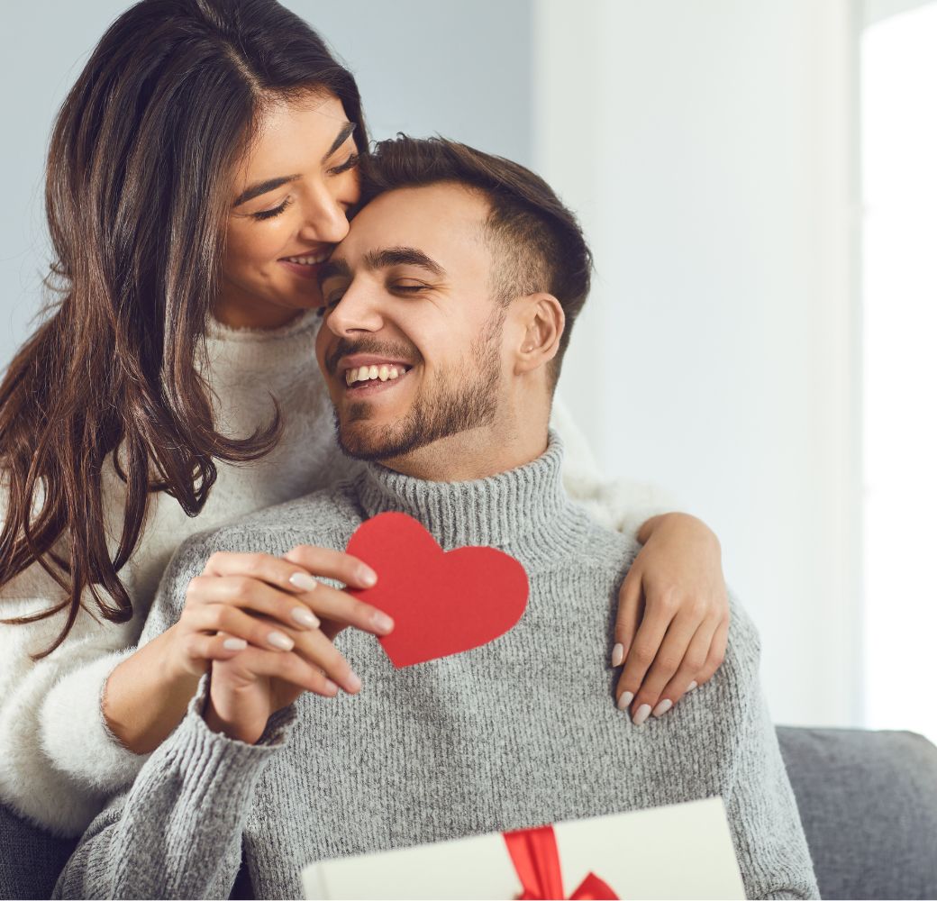 Man & Female with love heart