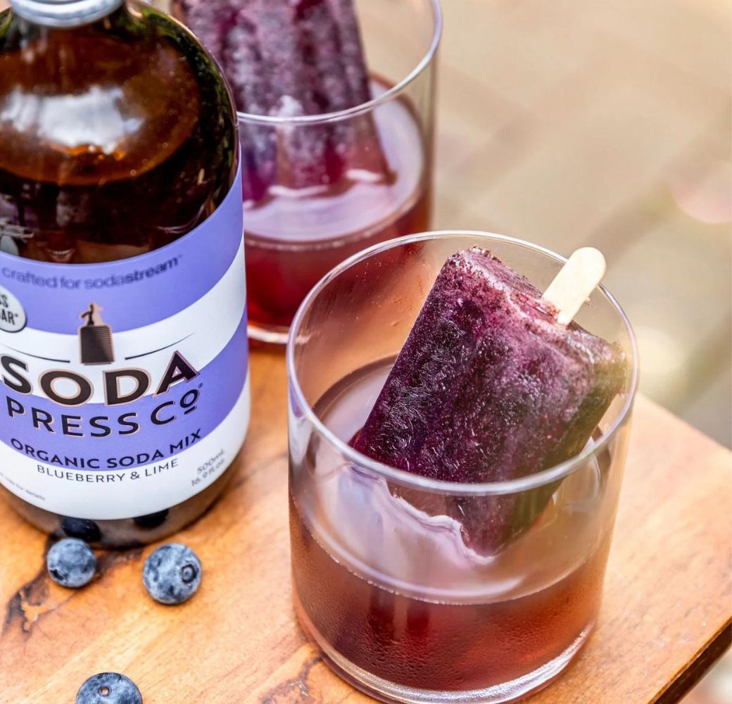 Soda Press Co Recipe - Blueberry & Lime Poptails