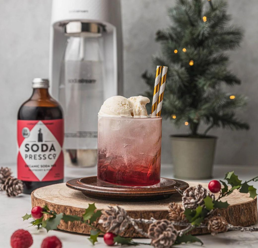 Soda Press Co Recipe - Santa's Raspberry & Mint Spider