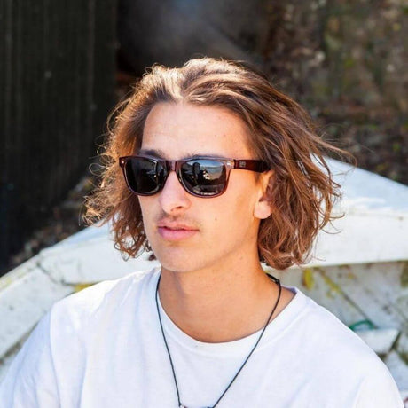 teenage boy with sunglasses