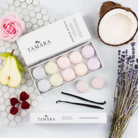 Tamara shower bombs on mood background