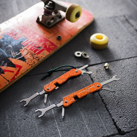 multi tool in action with skateboard repair