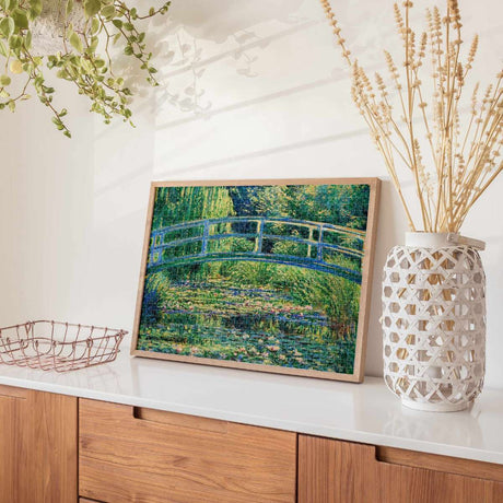1000pc Bridge Over a Pond of Water Lilies - Funky Gifts NZ