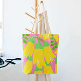 Bright Botanical Kowhai Shopping Bag - Funky Gifts NZ
