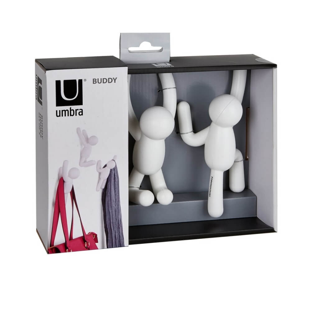 Umbra Buddy Hooks - White (set of 3) - Funky Gifts NZ