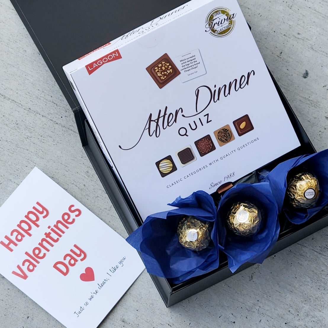 After Dinner Fun & Chocolate Flowers Gift Pack - Funky Gifts NZ