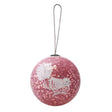 Xmas Ball Glitter Pink Fantail Decoration - Funky Gifts NZ