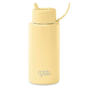 Frank Green - Reusable 34oz Straw Bottle - Buttermilk - Funky Gifts NZ