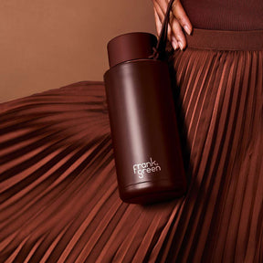Frank Green - Reusable 34oz Straw Bottle - Chocolate - Funky Gifts NZ