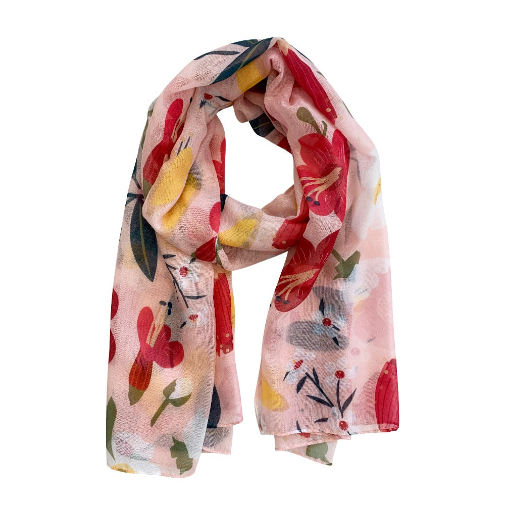 Designer Kiwiana Scarf - Aotearoa Bloom - Funky Gifts NZ