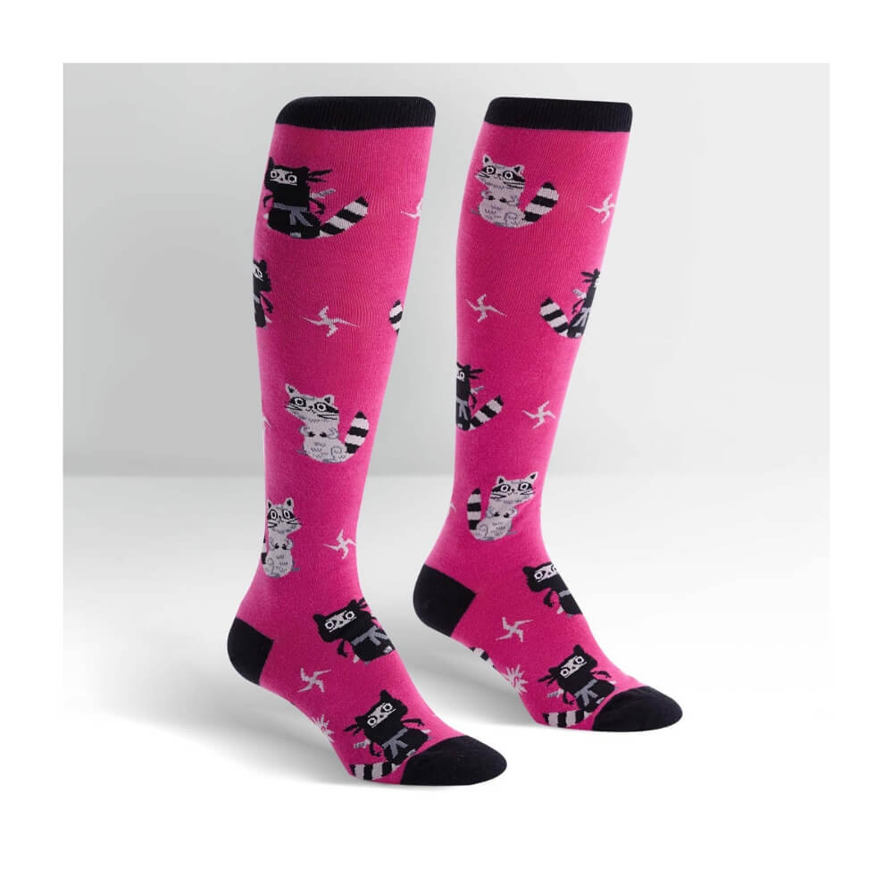 Sock It To Me - Knee High Socks - Nocturnal Ninja - Funky Gifts NZ