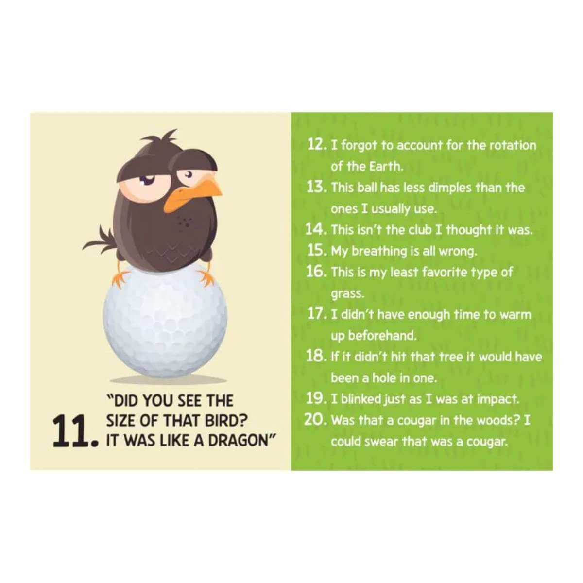 500 Excuses for a Bad Golf Shot - Funky Gifts NZ