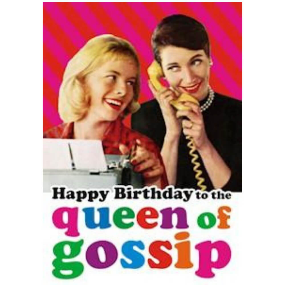 Greeting Card - Queen Of Gossip - Funky Gifts NZ