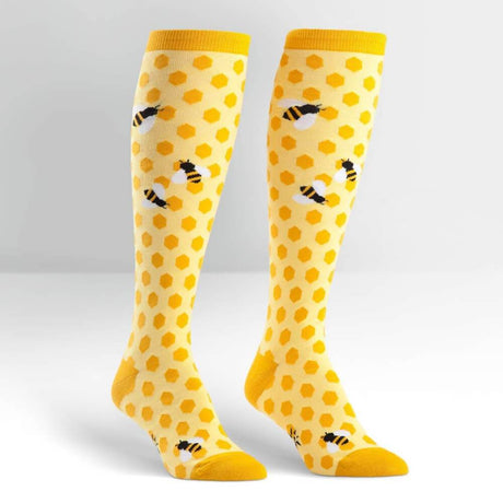 Sock It To Me Socks - Women's Knee High - Bees Knees - Funky Gifts NZ