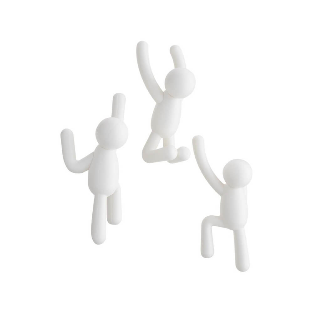 Umbra Buddy Hooks - White (set of 3) - Funky Gifts NZ