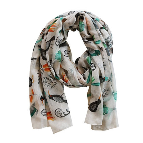 Designer Kiwiana Scarf - Native New Zealand - Funky Gifts NZ