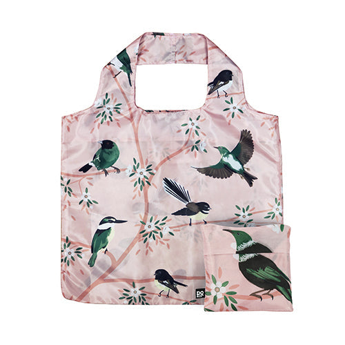 Fold Out Bag Native Skies Pink - Funky Gifts NZ